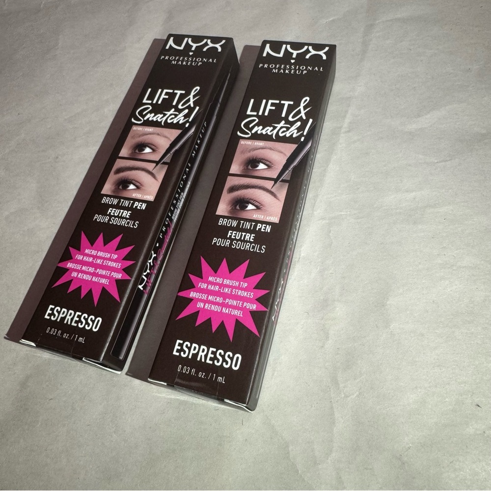 2 x NYX lift & snatch brow tint pen